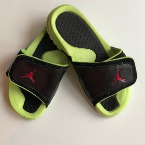 Jordan Shoes - Jordan Flight Neon Velcro Slides 2013 Jordan Shoes - Jordan Flight Neon Velcro Slides 2013